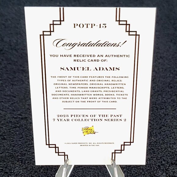 Authentic Samuel Adams Handwriting Relic Piece of History Founding Father - Picture 4 of 4